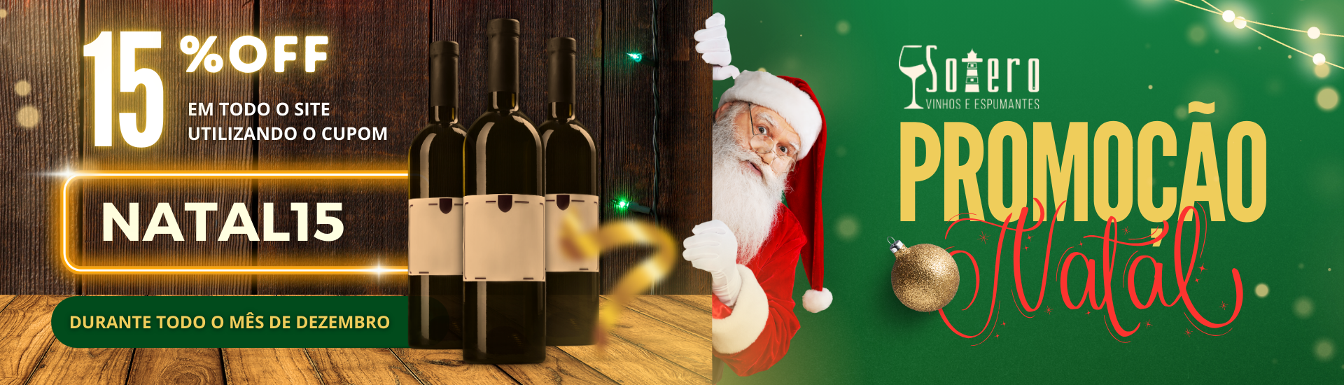 Banner Natal Cupom 15% Off